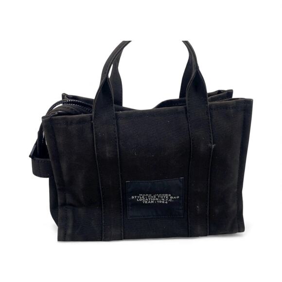 Marc Jacobs Black Canvas Tote Bag w/ Adjustable Shoulder Strap - Picture 6 of 8